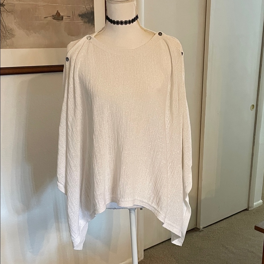 Elegant White Women's J.Jill Shawl